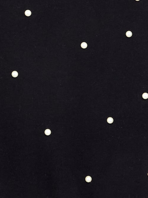 Sweat à manches longues avec perles - Kiabi