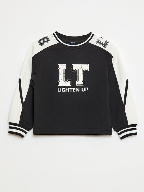 Sweat à motif bicolore - Kiabi