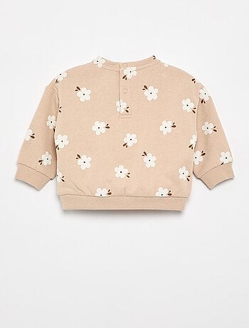 Sweat à motif en molleton
