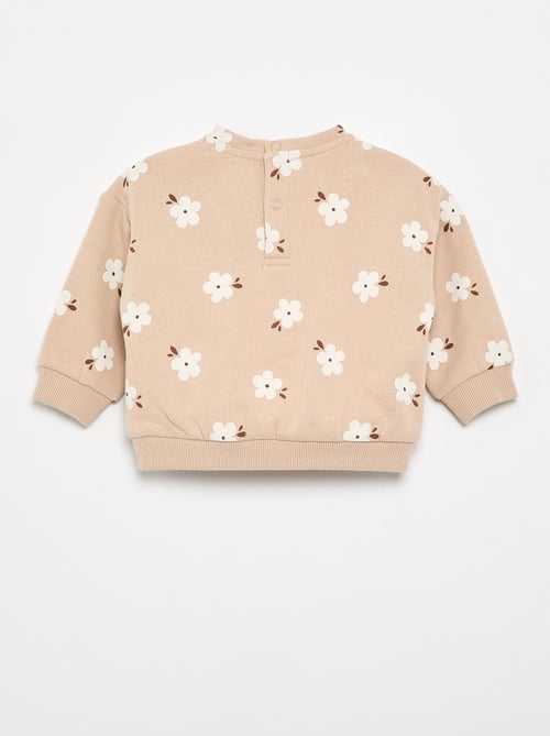 Sweat à motif en molleton - Kiabi
