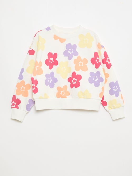 Sweat à motif et col rond - Kiabi