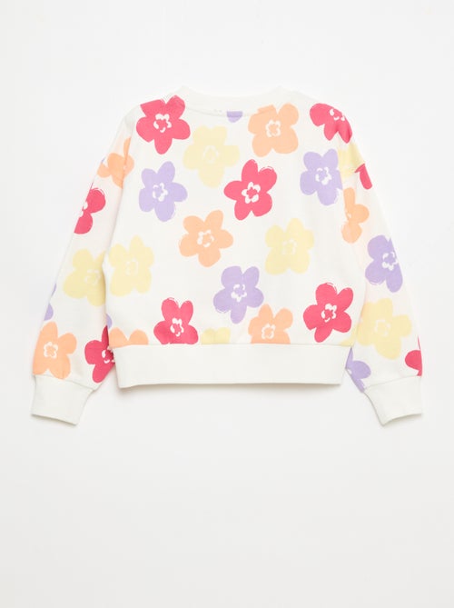 Sweat à motif et col rond - Kiabi