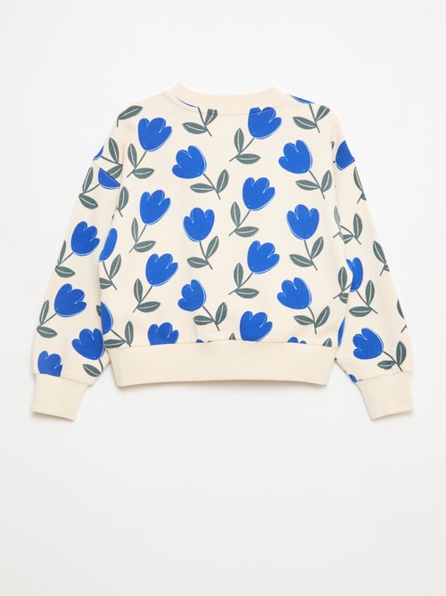 Sweat à motif et col rond - Kiabi