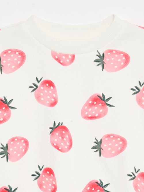 Sweat à motif et col rond - Kiabi