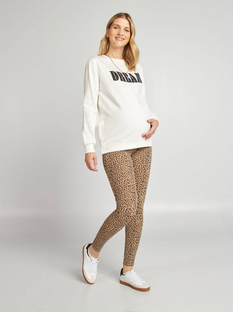 Sweat allaitement avec ouverture pressions BLANC - Kiabi