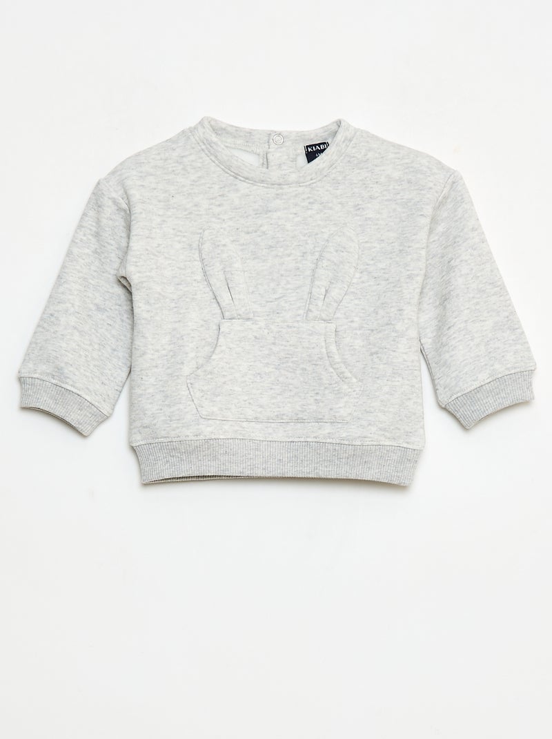 Sweat animé en coton Gris - Kiabi