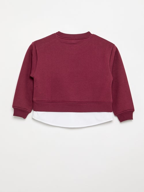 Sweat avec bas de chemise intégré et broderie poitrine - Kiabi Sweat avec bas de chemise intégré et broderie poitrine - Kiabi