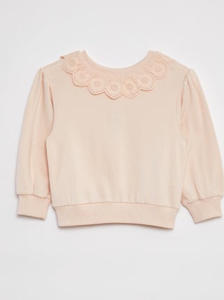 Sweat avec col à motifs