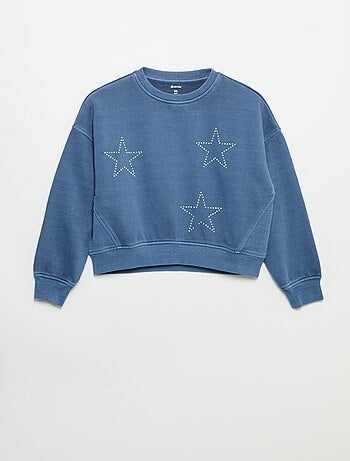 Sweat avec étoiles à strass