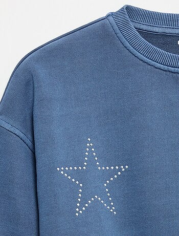 Sweat avec étoiles à strass