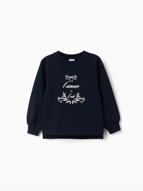 Sweat avec imprimé en relief Amour de l'Art - Kiabi