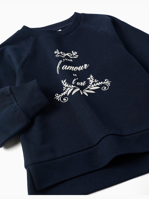 Sweat avec imprimé en relief Amour de l'Art - Kiabi
