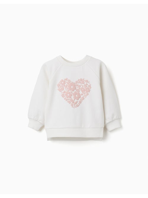 Sweat avec imprimé floral en relief - Kiabi