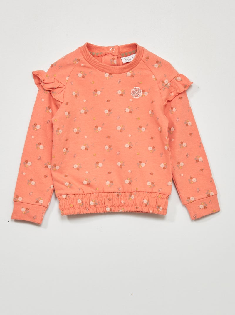 Sweat avec imprimé Rose - Kiabi