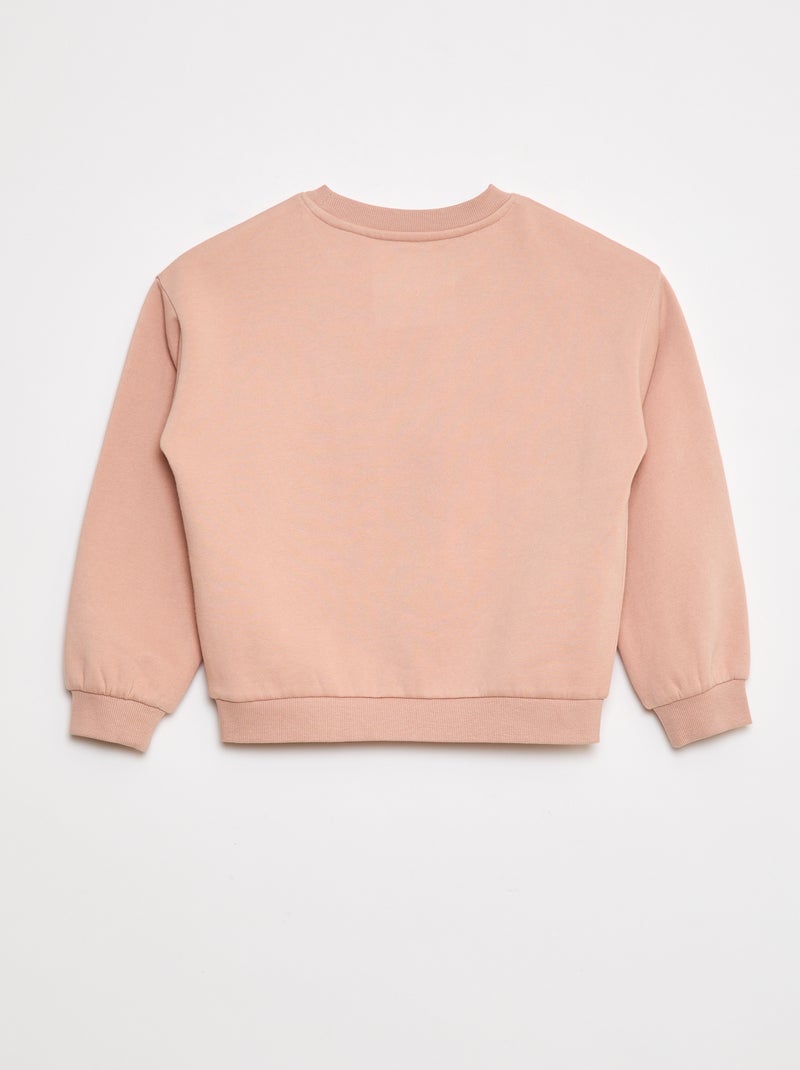 Sweat avec nœud en satin Rose - Kiabi