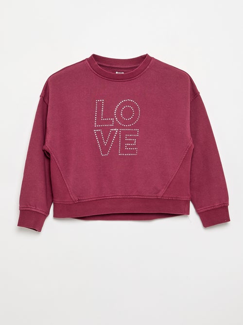Sweat avec strass - Kiabi