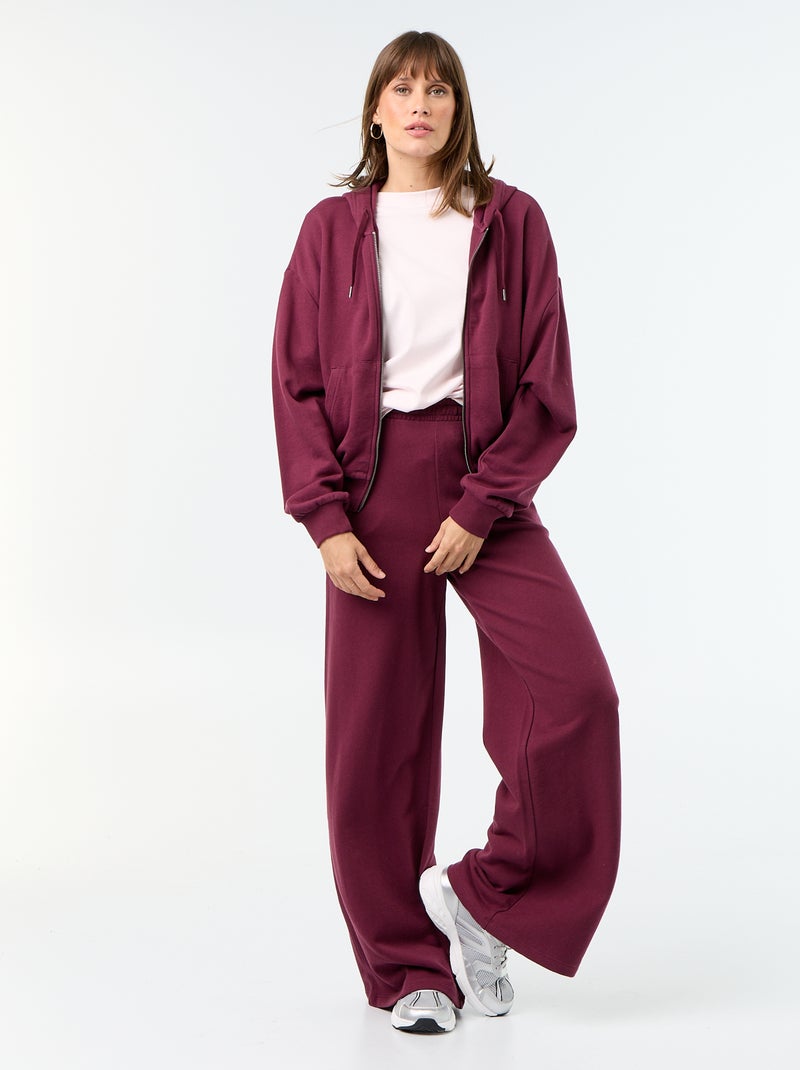 Sweat basique en molleton léger Rose - Kiabi