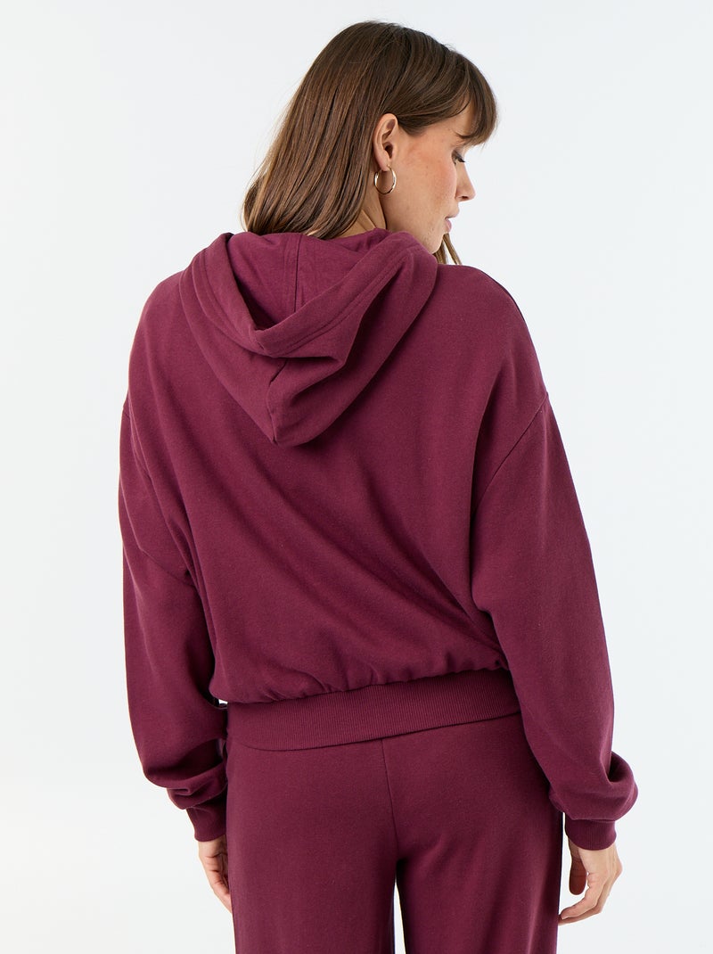 Sweat basique en molleton léger Rose - Kiabi