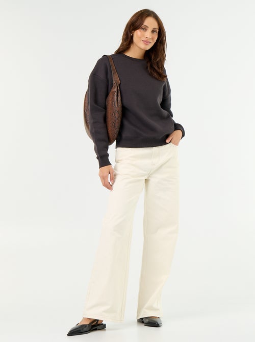 Sweat basique en molleton - Kiabi