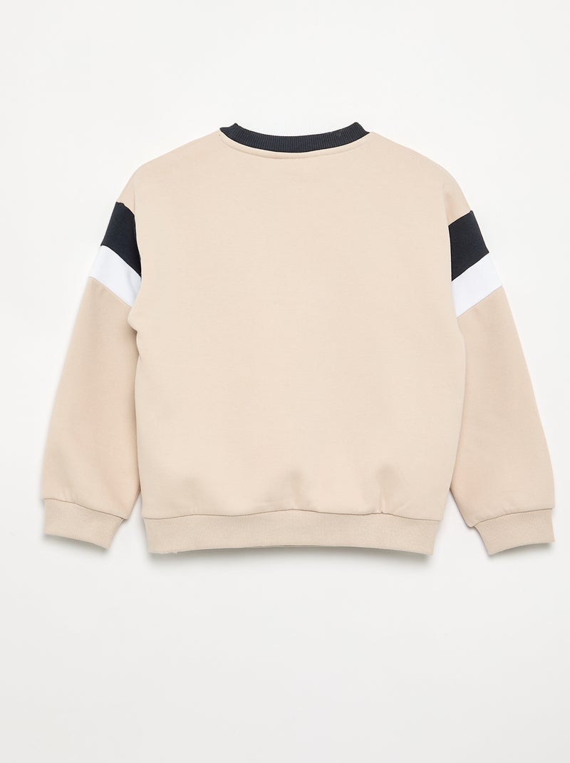 Sweat 'Bluey' avec col contrasté Beige - Kiabi
