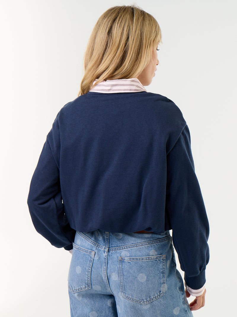 Sweat boule en french terry Bleu - Kiabi