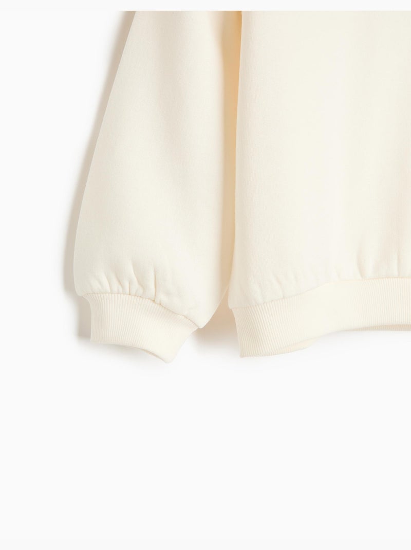 Sweat brodé, mo fashion Blanc - Kiabi