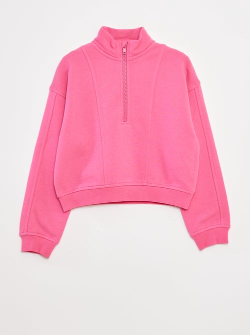 Sweat camionneur avec col zippé - Kiabi