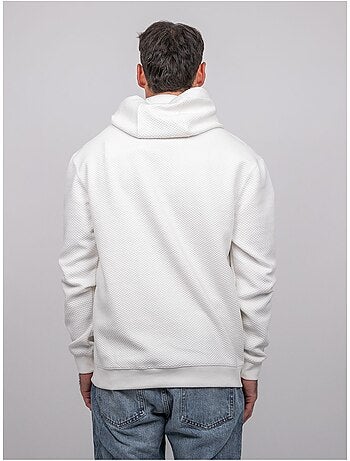 Sweat capuche maille gaufrée uni werone