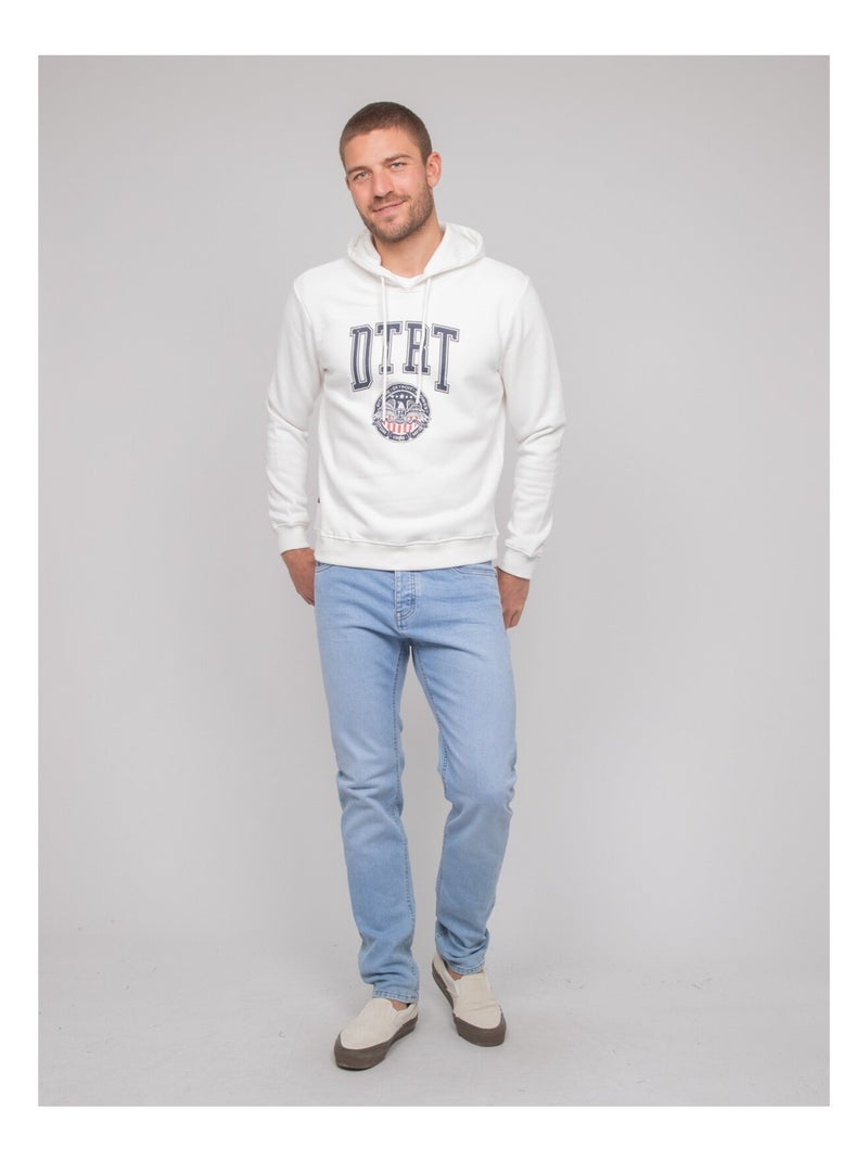 Sweat capuche wolfige Ecru - Kiabi