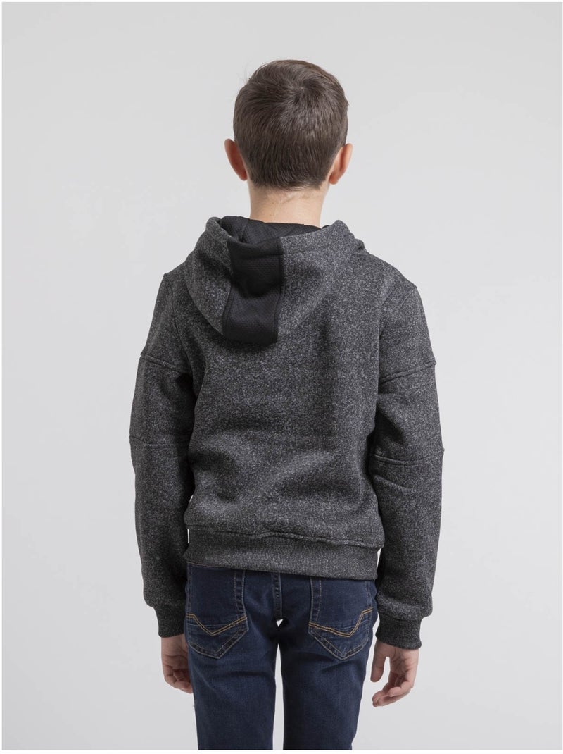 Sweat capuche wopilo garçon gris anthracite - Kiabi