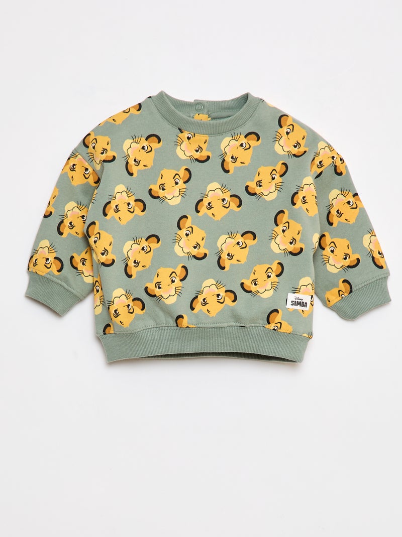 Sweat chaud imprimé 'Disney' Vert - Kiabi