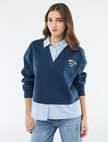 Sweat chemise 2-en-1