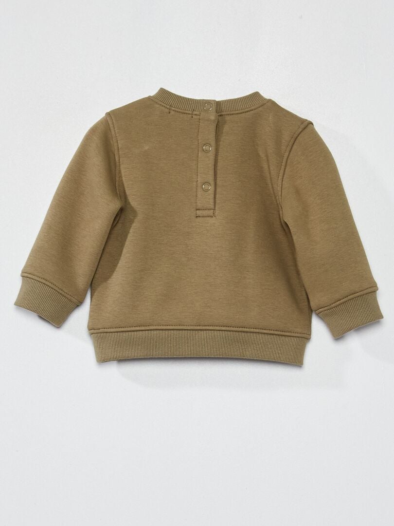Sweat chiné imprimé fantaisie Vert - Kiabi