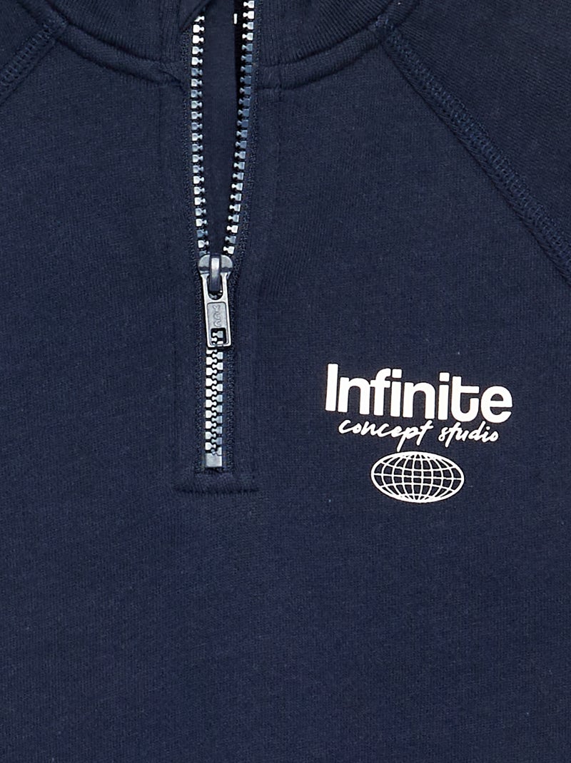 Sweat col camionneur Bleu - Kiabi