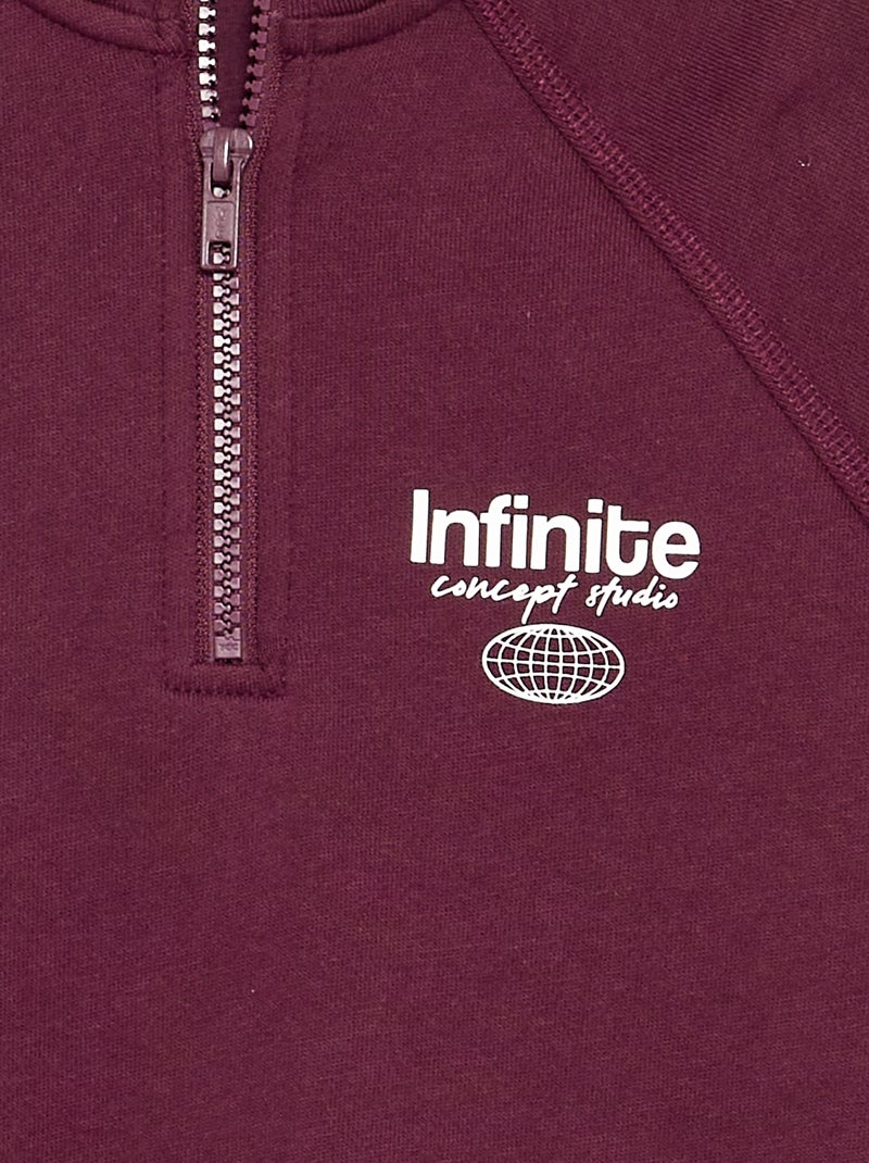 Sweat col camionneur Rouge - Kiabi