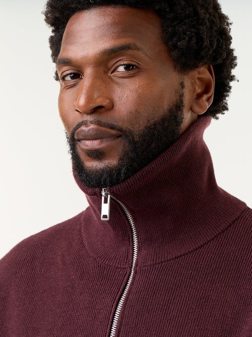 Sweat col camionneur zippé - Kiabi