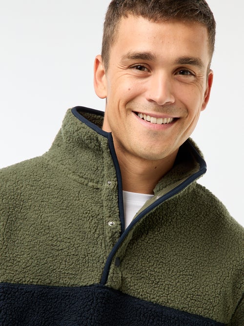 Sweat col montant à pression - Kiabi