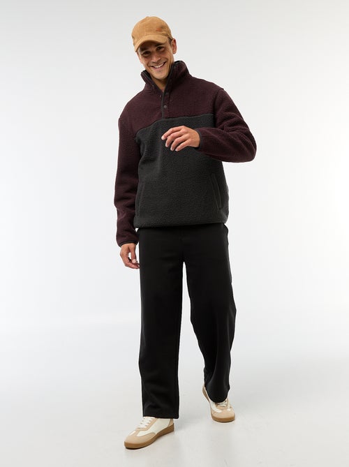 Sweat col montant à pression - Kiabi