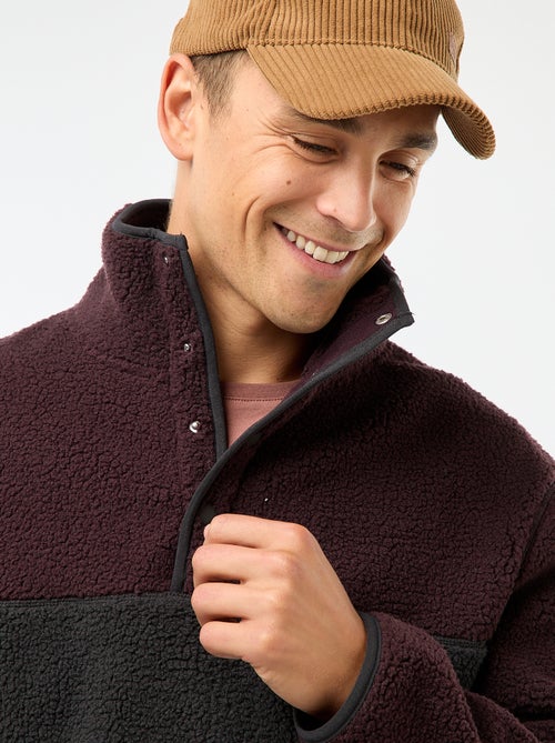 Sweat col montant à pression - Kiabi