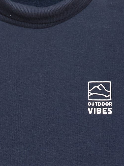 Sweat col montant loose en polaire - Kiabi