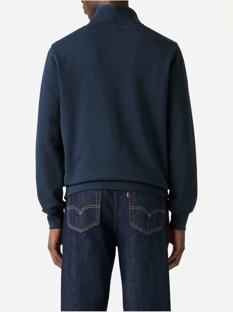 Sweat col montant zippé - levi's Bleu foncé - Kiabi
