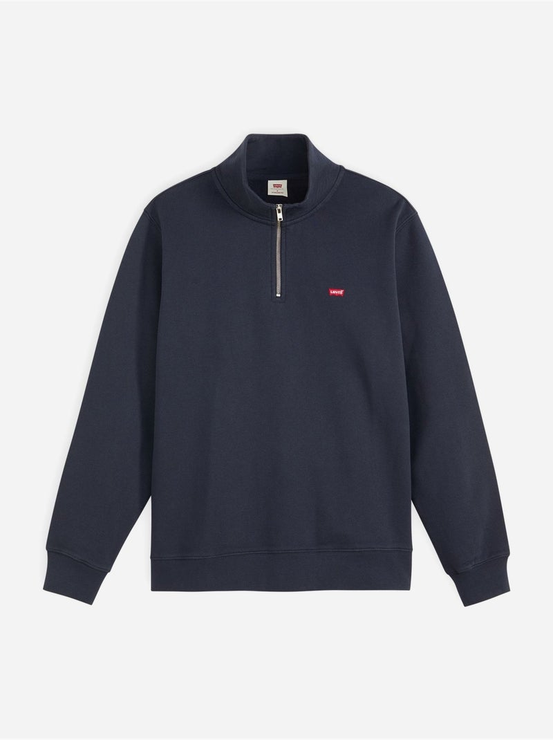 Sweat col montant zippé - levi's Bleu foncé - Kiabi
