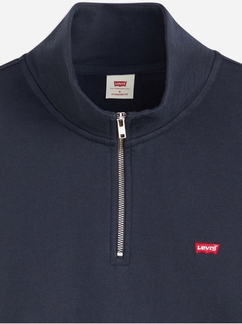 Sweat col montant zippé - levi's Bleu foncé - Kiabi