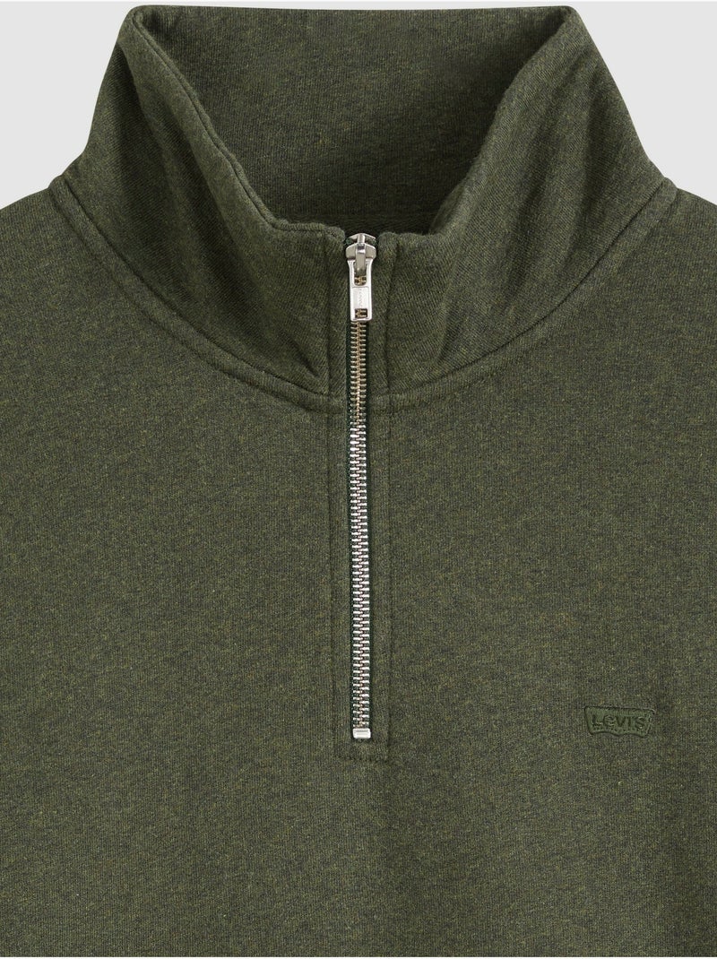 Sweat col montant zippé - levi's Vert - Kiabi