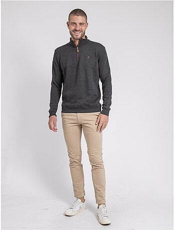 Sweat col montant zippé wompou
