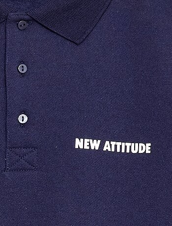 Sweat col polo à rayures