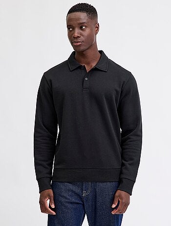 Sweat col polo uni