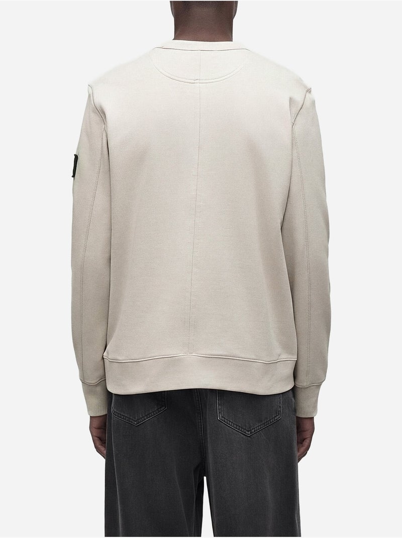 Sweat col rond - calvin klein Blanc cassé - Kiabi