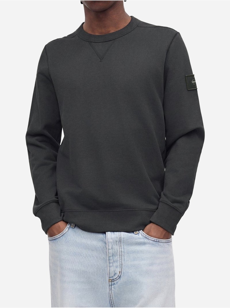 Sweat col rond - calvin klein Noir - Kiabi