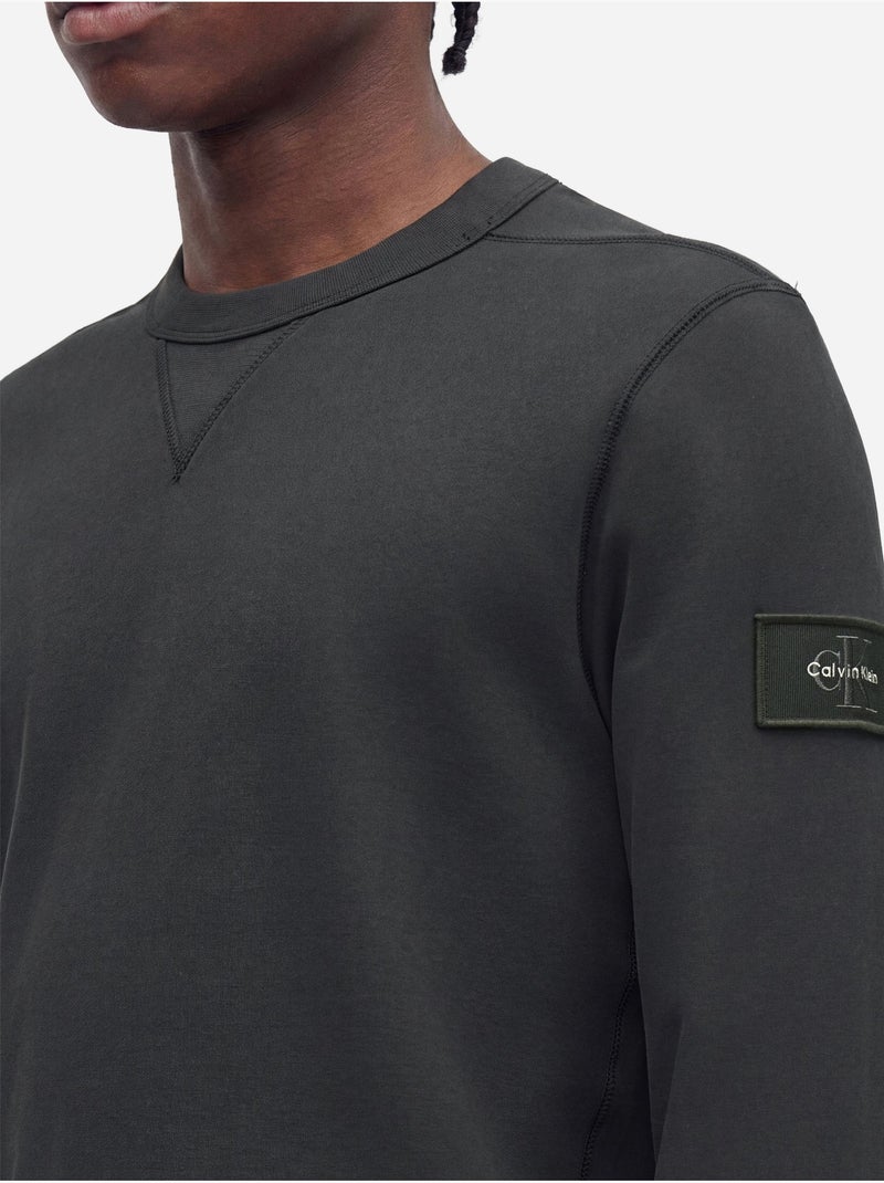 Sweat col rond - calvin klein Noir - Kiabi